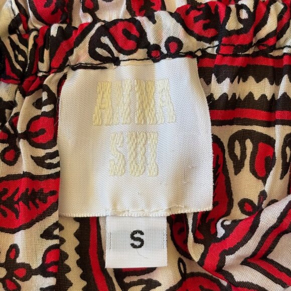 ANNA SUI floral silk dress S - Picture 8 of 8